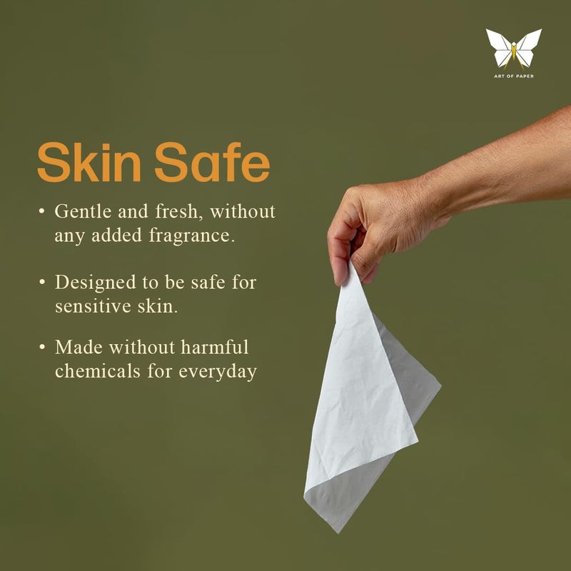 Tishué Art of Paper 2 Ply Facial Tissue Box - 100 Pulls (8 Packs) - Soft, Skin Friendly & Highly Absorbent - Image 4